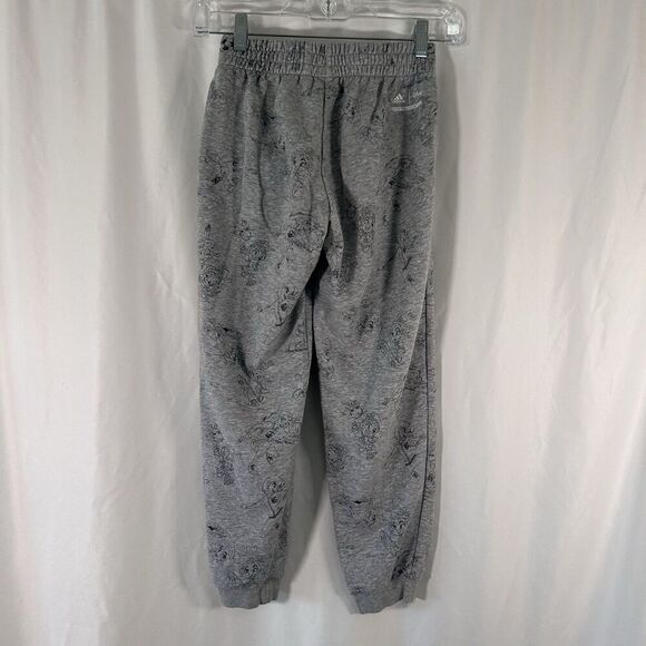 ADIDAS X Disney Sweatpants Girls Small Grey Princesses Pull On Drawstring Pocket - Picture 5 of 9